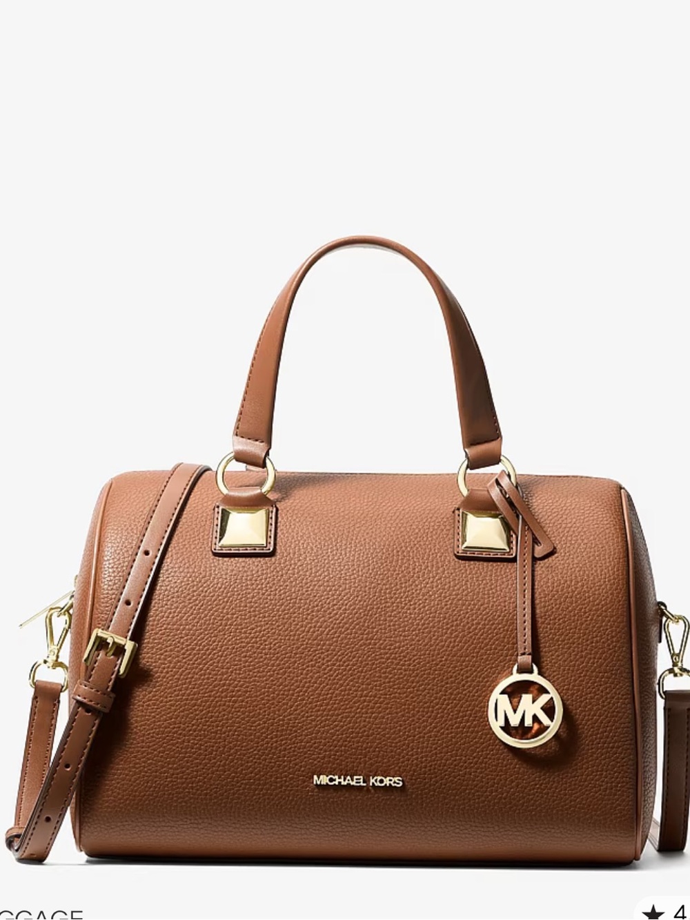 MICHAEL KORS Grayson Medium Pebbled Leather Duffel Bag
Luggage 
NWT